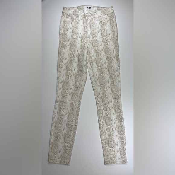 PAIGE Women's Tan Patterned Skinny Jeans - Picture 2 of 10